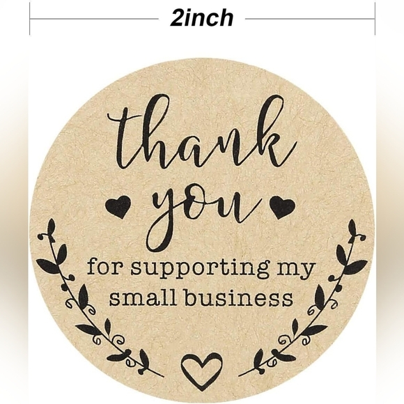 2” Thank 🖤You 🖤 For Supporting My Small Business Stickers•500 Pack - Picture 2 of 10
